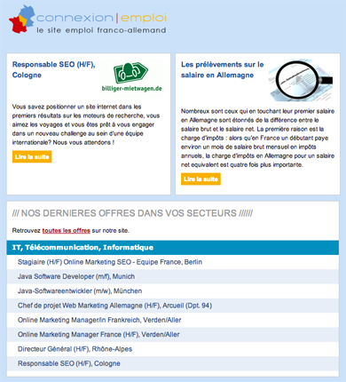 Exemple de newsletter emploi Exemple de newsletter emploi