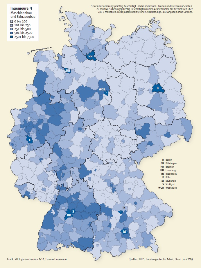 Ingénieurs en Allemagne génie mécanique