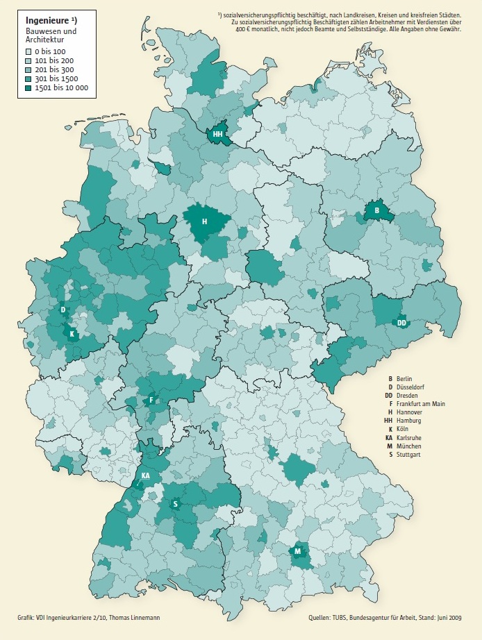 Ingénieurs en Allemagne bâtiment