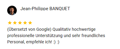 Google Rezension Banquet