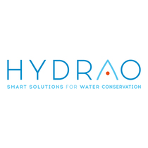Hydrao logo with tagline blue on white