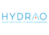 Hydrao logo with tagline blue on white